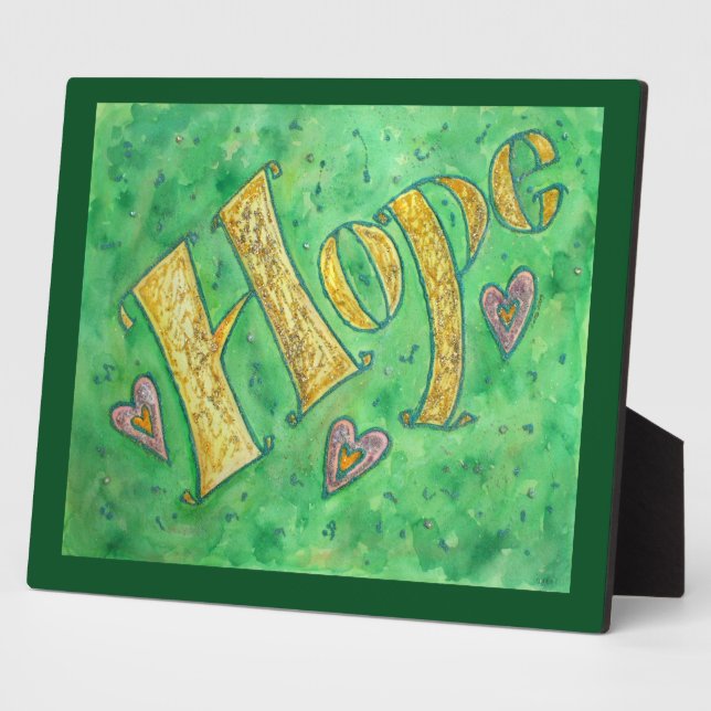 Hope Inspirational Word Malgedicht Plaque Fotoplatte (Seite)