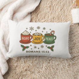 Hope, Joy and Peace Holiday Lendenkissen