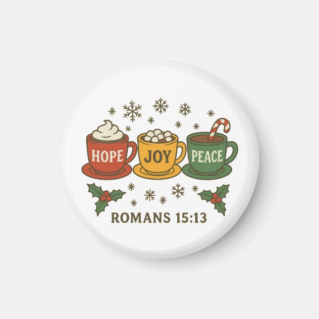 Hope joy Peace and Cocoa Magnet (Vorne)