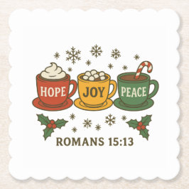 Hope joy Peace and Cocoa Untersetzer