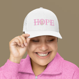 Hope Kitty Pink Ribbon Personalisiert Truckerkappe