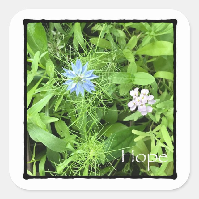 Hope Large Quadratischer Aufkleber (Vorderseite)