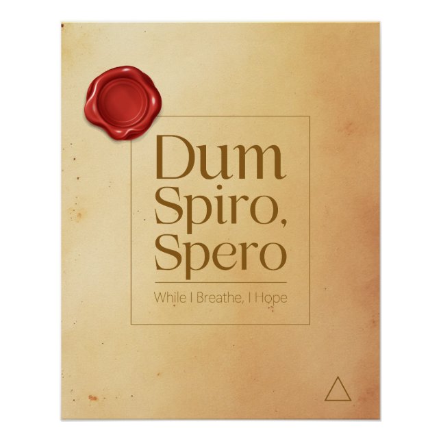 Hope Latin Quote Poster (Vorderseite)