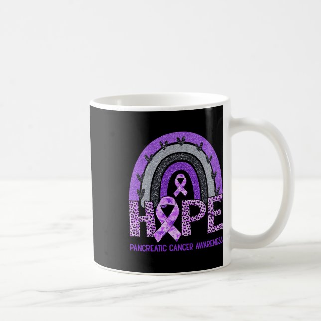 Hope Leopard Rainbow Pancreatic Cancer Awareness S Kaffeetasse (Rechts)