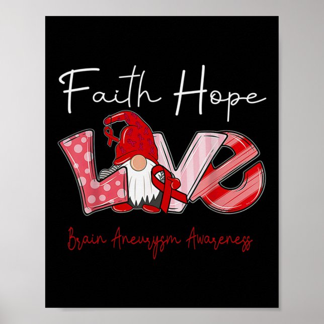 Hope Liebe Brain Aneurysm Awareness 2 Poster (Vorne)