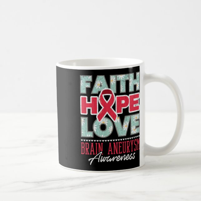 Hope Liebe Brain Aneurysm Awareness Support Graphi Kaffeetasse (Rechts)