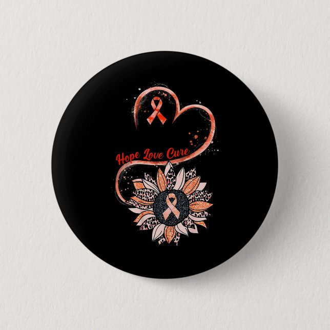 Hope Liebe Cure Fighter Sunflower Rsd Crps Auszeic Button (Vorderseite)
