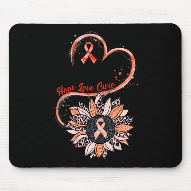 Hope Liebe Cure Fighter Sunflower RSD CRPS Awarene Mousepad (Vorne)