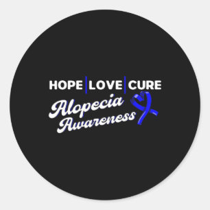 Hope Liebe Cure Unterstützung Alopezie Sensibilisi Runder Aufkleber