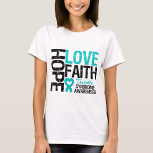 Hope Liebe Faith Tourette Syndrom T-Shirt