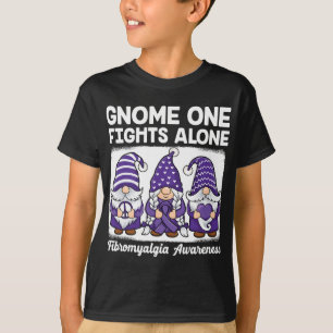 Hope Liebe Gnomes Lila Ribbon Fibromyalgia Awaren T-Shirt