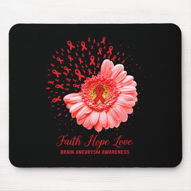 Hope Liebe Hirnaneurysm Bewusstseinsbildung Überle Mousepad (Vorne)