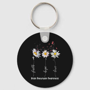 Hope Liebe Hirnaneurysm Sensibilisierung Blume Ges Schlüsselanhänger