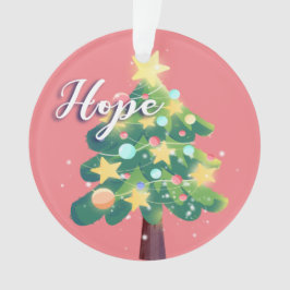 Hope & Liebe Karton Weihnachtsbaum Pink Ornament