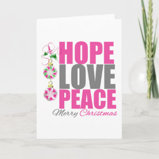 Hope Liebe Peace Ornament Feiertagskarte