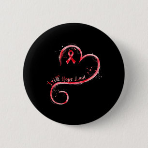 Hope Liebe Red Ribbon Herz-Krankheit Bewusstsein Button
