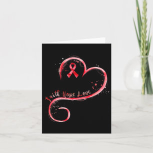 Hope Liebe Red Ribbon Herz-Krankheit Bewusstsein Karte
