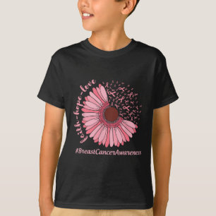 Hope Liebe Sonnenblumen Ribbon Brustkrebs Bewussts T-Shirt