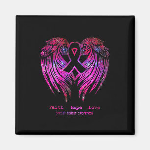 Hope Liebe Wings Breast Cancer Awareness Magnet
