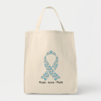 Hope Light Blue Awareness Ribbon Tragetasche