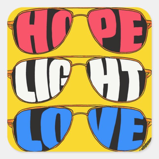 Hope Light Liebe Biden Sticker (Vorderseite)