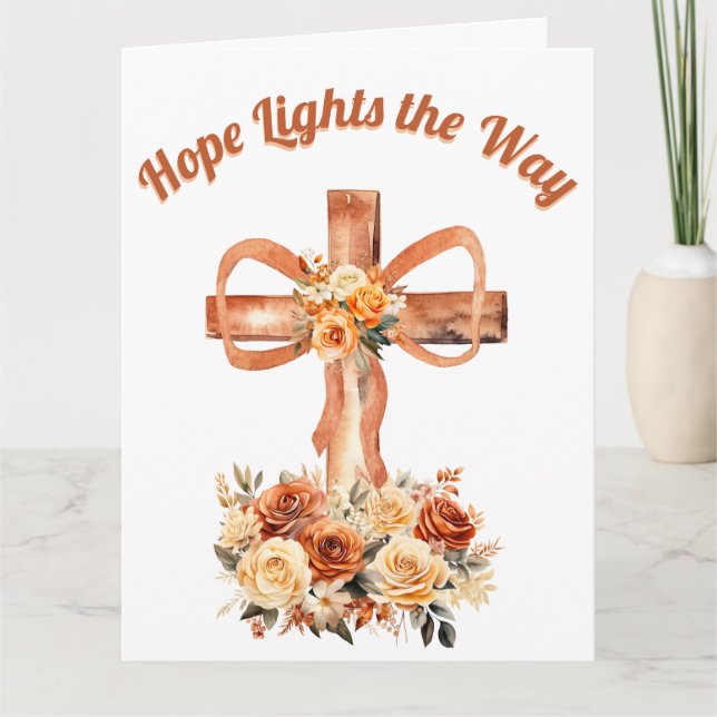 Hope Lights Begrüßung Karte (Vorderseite)