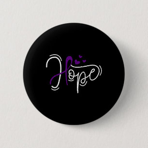 Hope Lila Ribbon Awareness Addiction Erholung Button