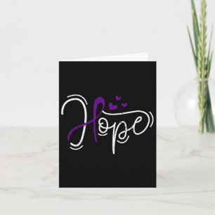 Hope Lila Ribbon Awareness Addiction Erholung Karte