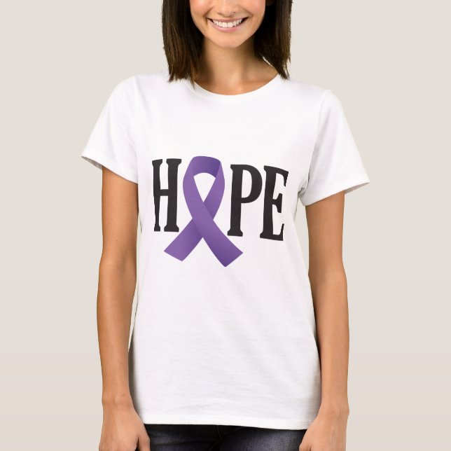 Hope Lila Ribbon T-Shirt (Vorderseite)