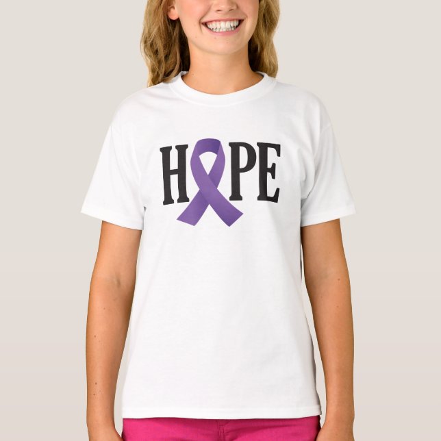 Hope Lila Ribbon T-Shirt (Vorderseite)