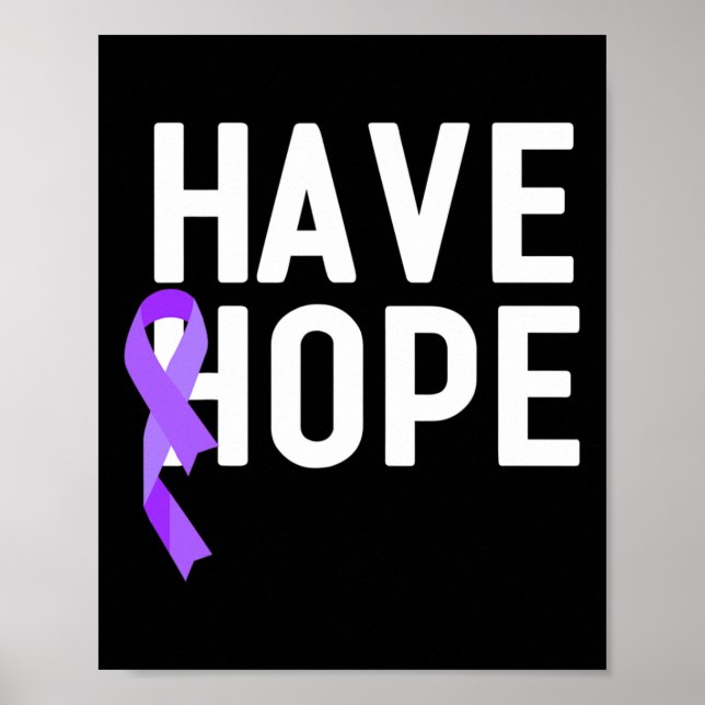 Hope Lila Ribbon Überdosis Awareness End Add Poster (Vorne)