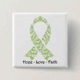 Hope Lime Green Awarbon Button