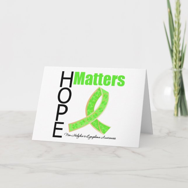 Hope Matters Non-Hodgkins Lymphoma (Jeweled Ribbon Karte (Vorderseite)