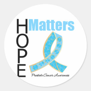 Hope Matters Prostate Cancer (Jeweled Ribbon) Runder Aufkleber
