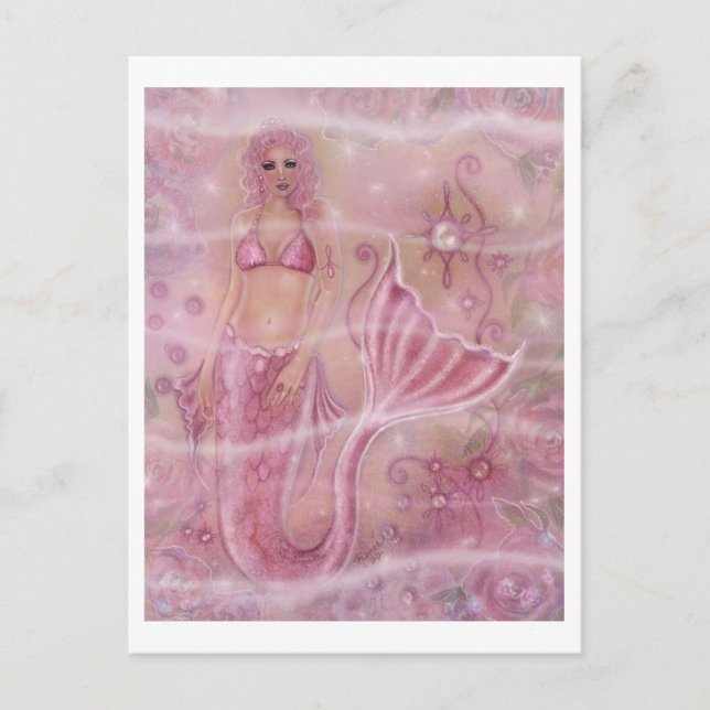 Hope Mermaid Card by Renee L. Lavoie Postkarte (Vorderseite)