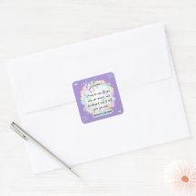 Hope Message - Matthew 11-28 - Square Stickers
