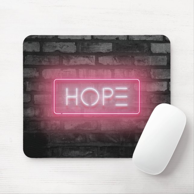 Hope Neon Sign Mousepad (Mit Mouse)