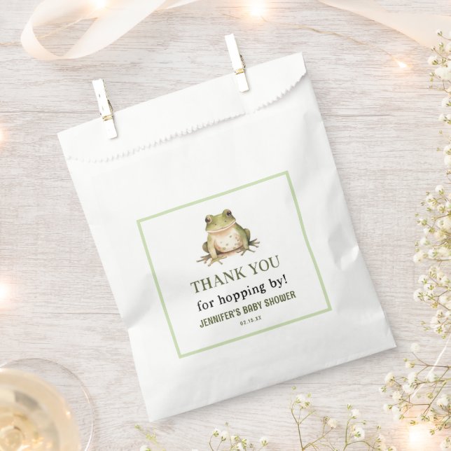 Hope On Over Frog Baby Dusche Geschenktütchen (Ausgeschnitten)