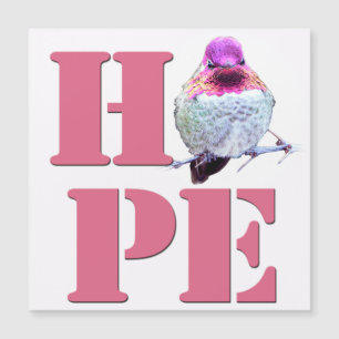 HOPE Pink Anna's Hummingbird Foto Magnetic Magnetkarte