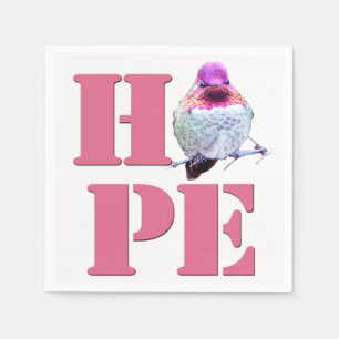 HOPE Pink Anna's Kolibri-Foto-Serviette Serviette