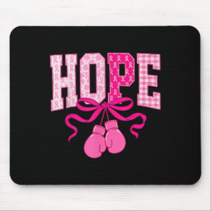 Hope Pink Ribbon Boxing Gloves Pink Brustkrebs Mousepad