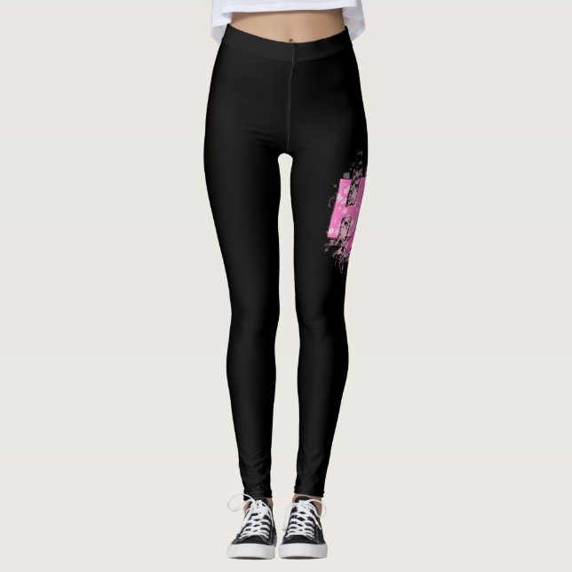 Hope Pink Ribbon Brustkrebs Bewusstsein (3) Leggings (Vorderseite)