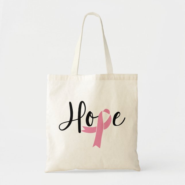 Hope Pink Ribbon Brustkrebs Bewusstsein Tragetasche (Vorne)