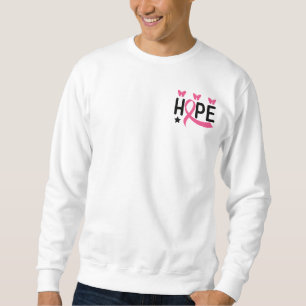 Hope Pink Ribbon Kämpfer Überleben Brustkrebs Sweatshirt