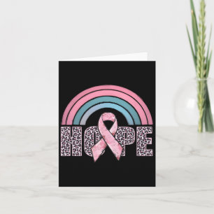 Hope Pink Ribbon Leopard Brustkrebs Bewusstsein W Karte