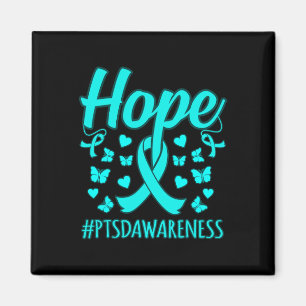 Hope Ptsd Stress Awareness Ribbon Unterstützung Gr Magnet