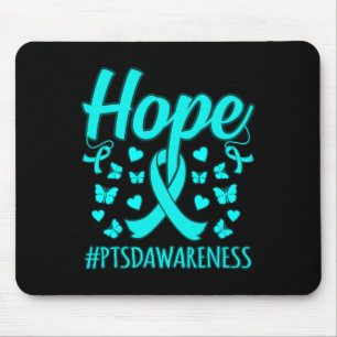 Hope Ptsd Stress Awareness Ribbon Unterstützung Gr Mousepad