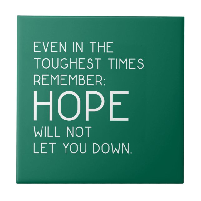 Hope Quotes Fliese (Vorderseite)