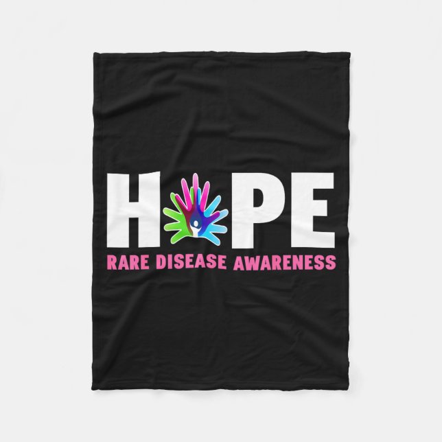 Hope Rare Disease Awareness Shirt - Rare Disease D Fleecedecke (Vorderseite)