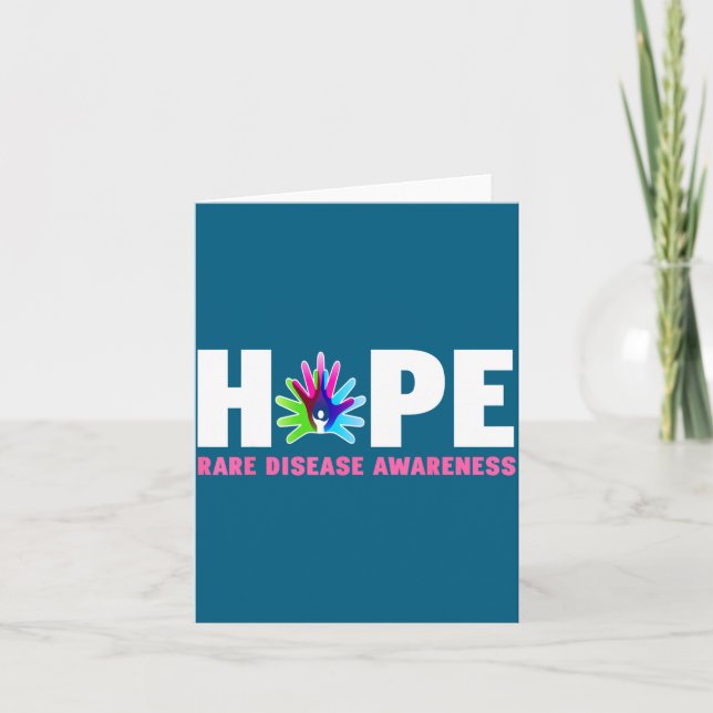 Hope Rare Disease Awareness Shirt - Rare Disease D Karte (Vorderseite)